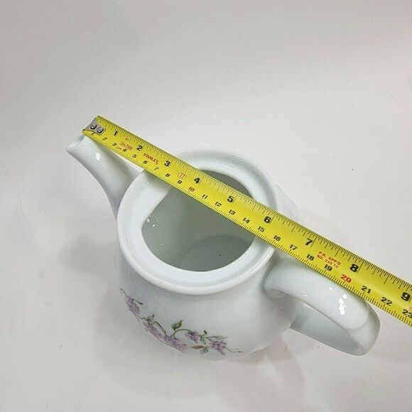CORNING Corelle Teapot & Lid Wisteria Pattern Purple